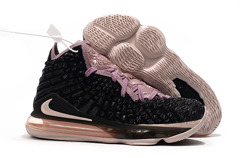 Women Nike LeBron 17 Black Pink Shoes